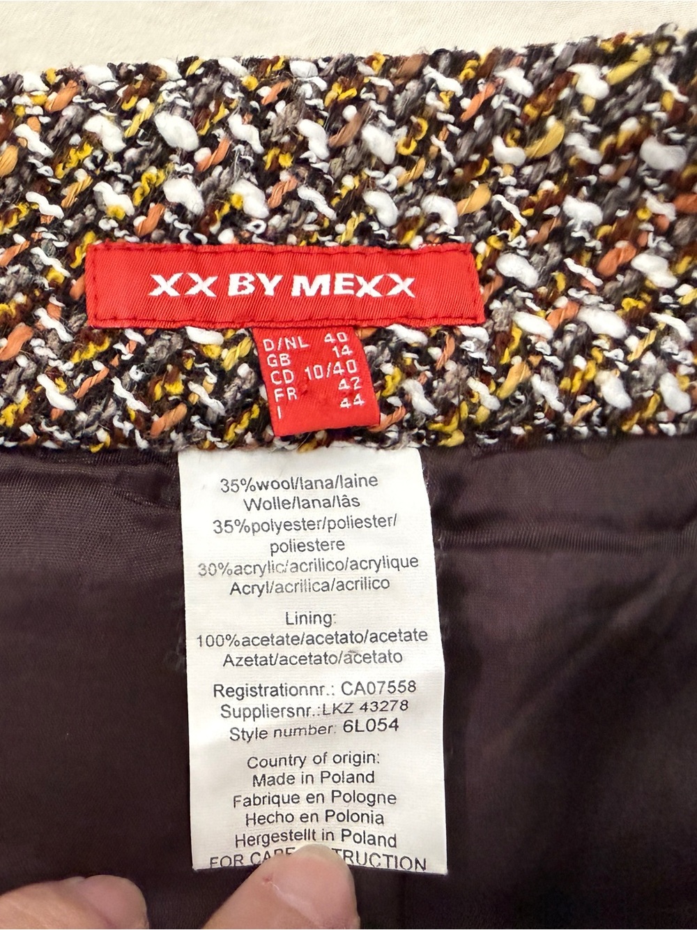 Mexx Multi-Color Tweed Mini Skirt - Picture 4 of 4